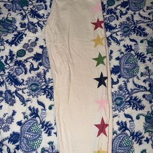 Sundry Cream Colorful Star Joggers